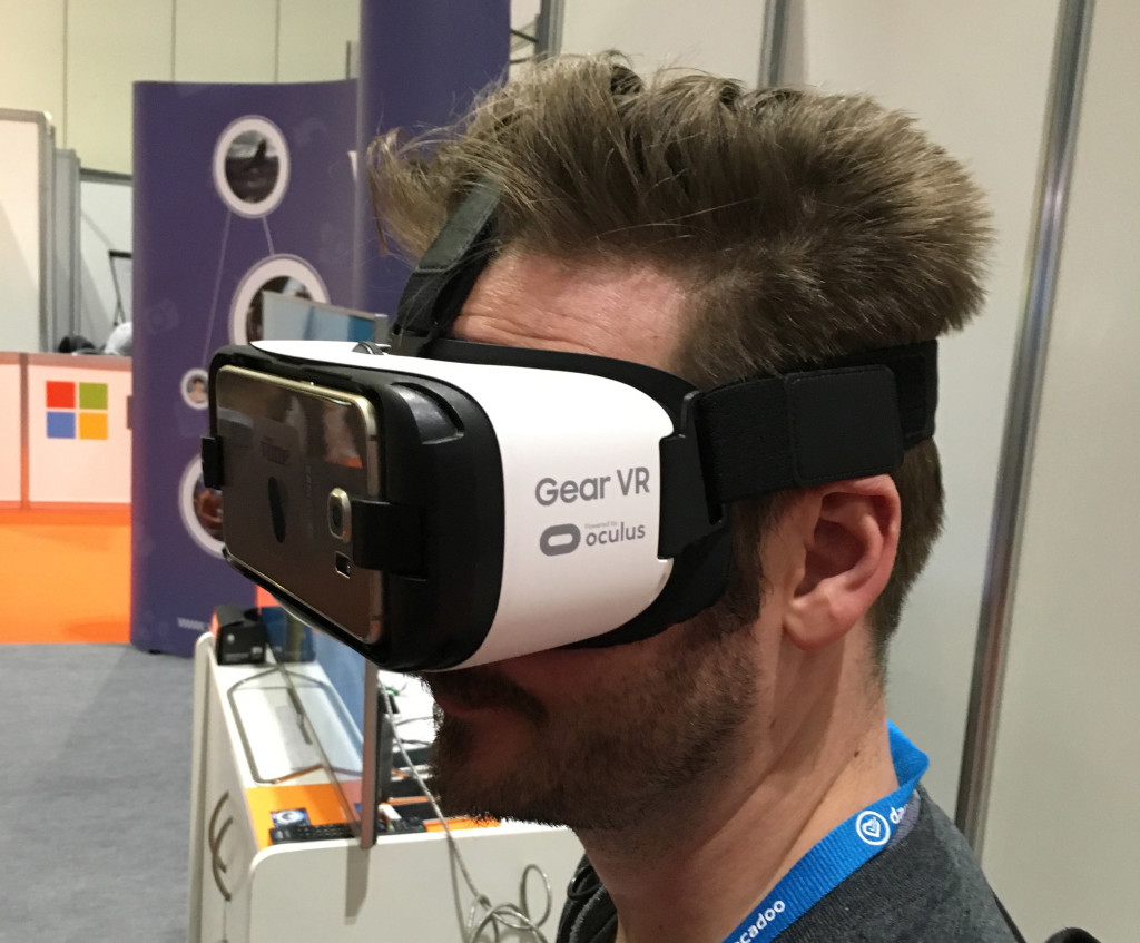 Man wearing VR headset