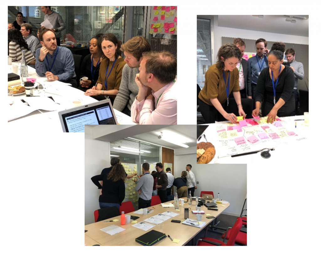 Three pictures showing the stakeholder workshops with Chatham house.