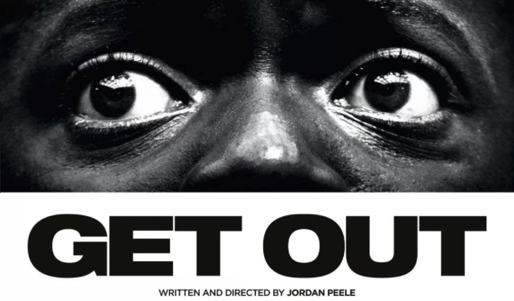 Image is a banner of the film "Get Out". 