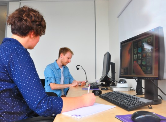 Image of usability session taking place